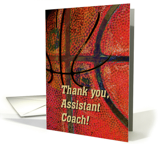 Basketball ball lines - thank you assistant coach card (1096436)