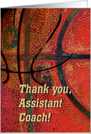 Basketball ball lines - thank you assistant coach card