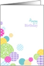 Colorful & Bright abstract Happy Birthday card for her card