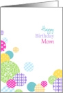 Contemporary Abstract circles Happy Birthday Mom card