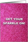 Hot Pink Get Your Sparkle On Bachelorette party invitation card