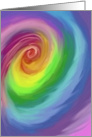 Congratulations on Coming Out - Rainbow swirl abstract art card