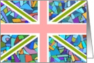 Arty English flag blank note card for all occasions card
