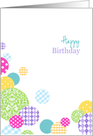 Colorful & Bright abstract Happy Birthday card for her card