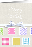 Stylish Contemporary squares Happy Birthday card
