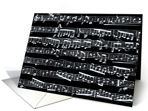 Black and White Music notes - Music Recital Invitation card (1065167)