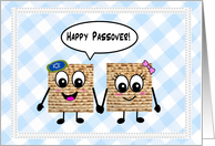 Cute cartoon matzot - Happy Passover card