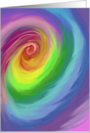 Congratulations on Coming Out - Rainbow swirl abstract art card