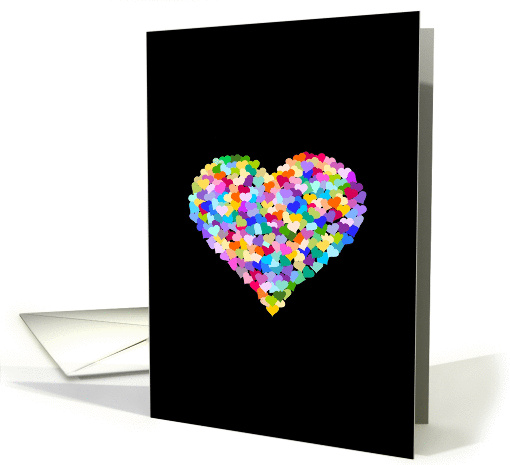Colorful Heart of Hearts - Modern Love & Romance blank note card