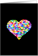 Colorful Heart of Hearts - Modern Love & Romance blank note card