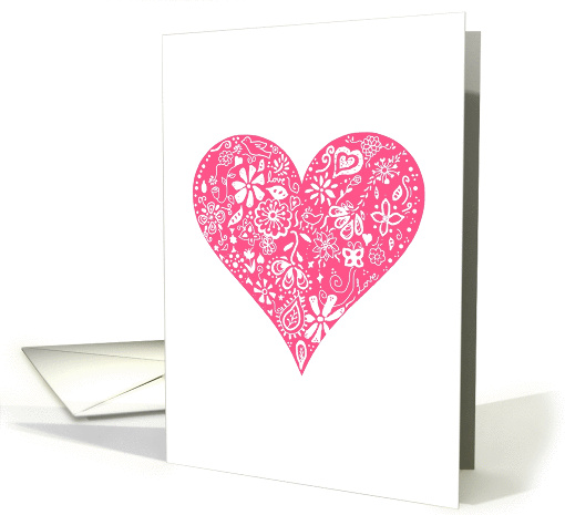 Hot Pink decorated Love Heart - Romantic any occasion... (1092730)