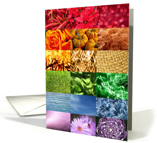 Photography Rainbow - Colorful collage of multicolored photos card