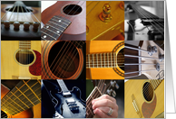 Guitar photography collage - guitarist musical instrument card