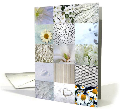 White photo collage - photography mosaic - blank note card (1093158)