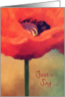 Red Poppy Flower Religious Birthday Fine Art card