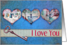 Heart, Lock, and Key Love card