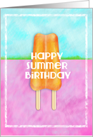 Happy Summer Birthday Ice Pop card