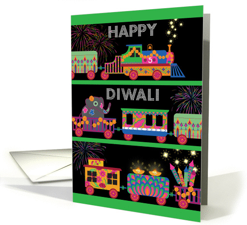 Diwali - Ornate Holiday Train card (1400828)