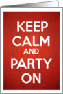 Keep Calm Cocktail Party Red Blender Invitation card