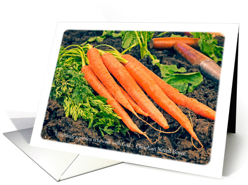 Gardening...walk with God Carrots card (1070491)