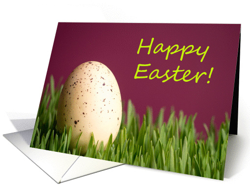 Happy Easter - Easter Egg in Grass card (1080332)