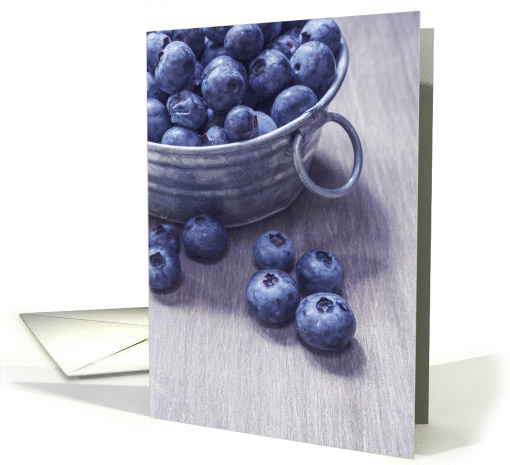 Vintage Blueberries Blank Notecard card (1140148)