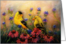 Goldfinch Pair Blank Inside card