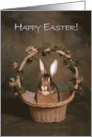 Bunny In An Easter Basket card