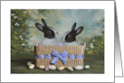 Two Dutch Bunnies In An Easter Basket card