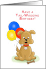 Tail-Wagging Birthday in White card