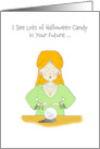 Halloween Fortune Teller with a Crystal Ball card