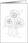 Color Me Sunflowers card