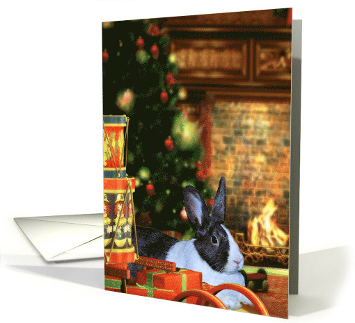 Bunny Under A Christmas Tree card (1152652)