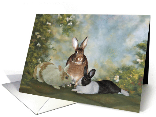 Bunnies Celebrating Eastser card (1178956)