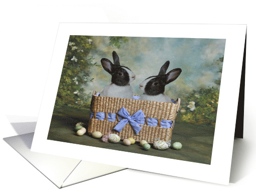 Two Dutch Bunnies In An Easter Basket card (1184658)