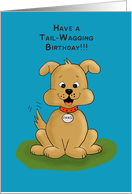 Tail-Wagging Birthday in Blue card