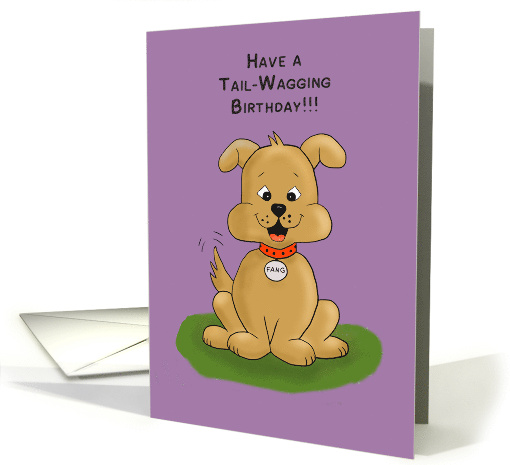 Tail-Wagging Birthday in Purple card (1630322)