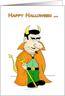 Halloween Cartoon Shifty Devil card