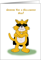 Halloween Cartoon Cat Hug card