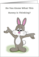 Easter Bunny Cartoon Humor card