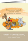 Dog and Cat Cornucopia to Grandparents card