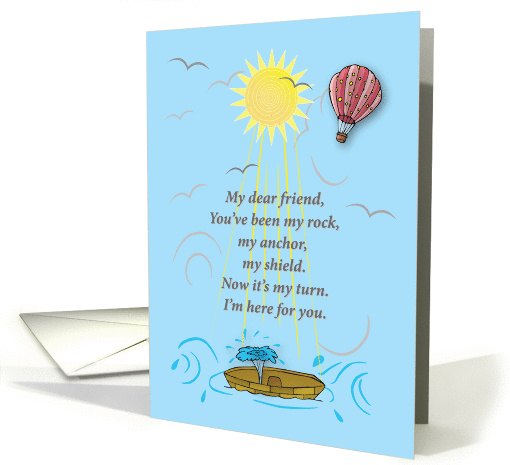 Recognizing a friend in need. card (1148906)