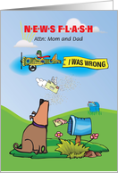News Flash: I was wrong card