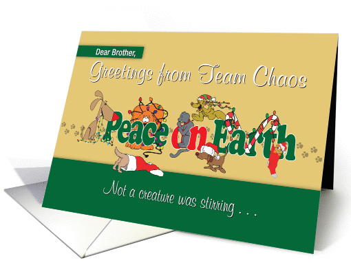 Holidays Greetings to Brother from Team Chaos card (1155648)