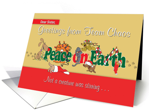 Holidays Greetings to Sis from Team Chaos card (1155650)