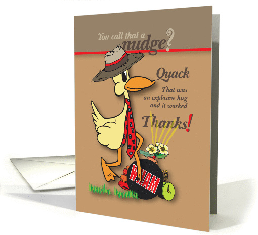 Double Thanks, A Nudge and Hug card (1166286)