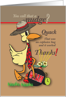 Double Thanks, A Nudge and Hug card