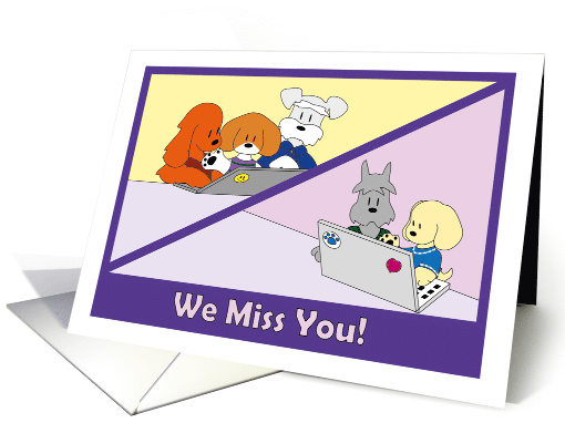 Dogs greeting via internet card (1306122)