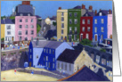 Tenby Harbour Beach Painting Pembrokeshire, UK Blank Note Card