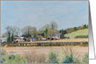 Lampeter Countryside Ceredigion, Wales Farm Painting Blank Note Card